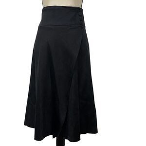 Oasap Asymmetrical Slit Velour Skirt
